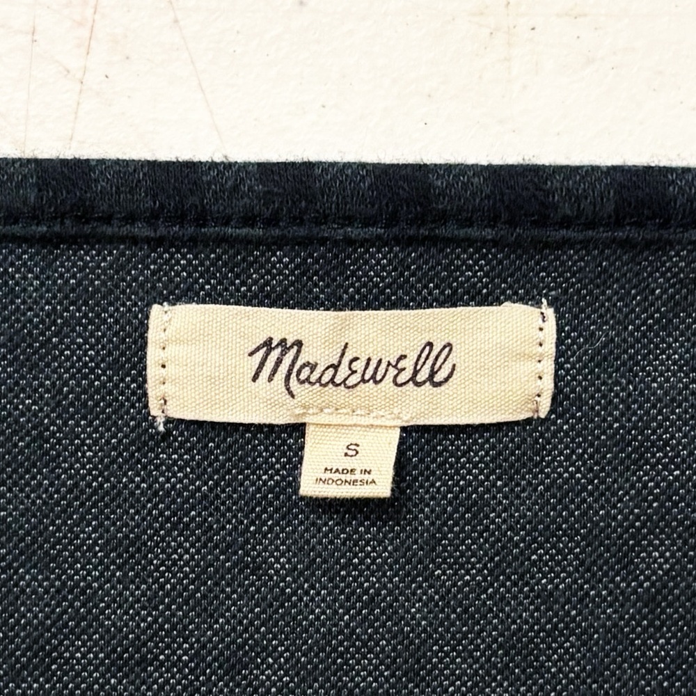 Madewell Jacquard Long Sleeve Cardigan & Tank Twin Set in Gingham Forest Green - Picture 13 of 14